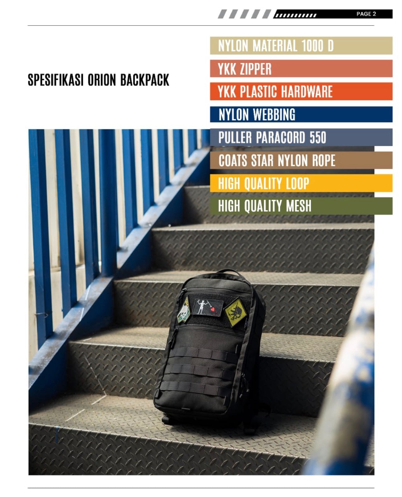 FOX TWO Orion 10L Tas RanselTactical Outdoor EDC Bag Backpack ORIGINAL Foxtwo