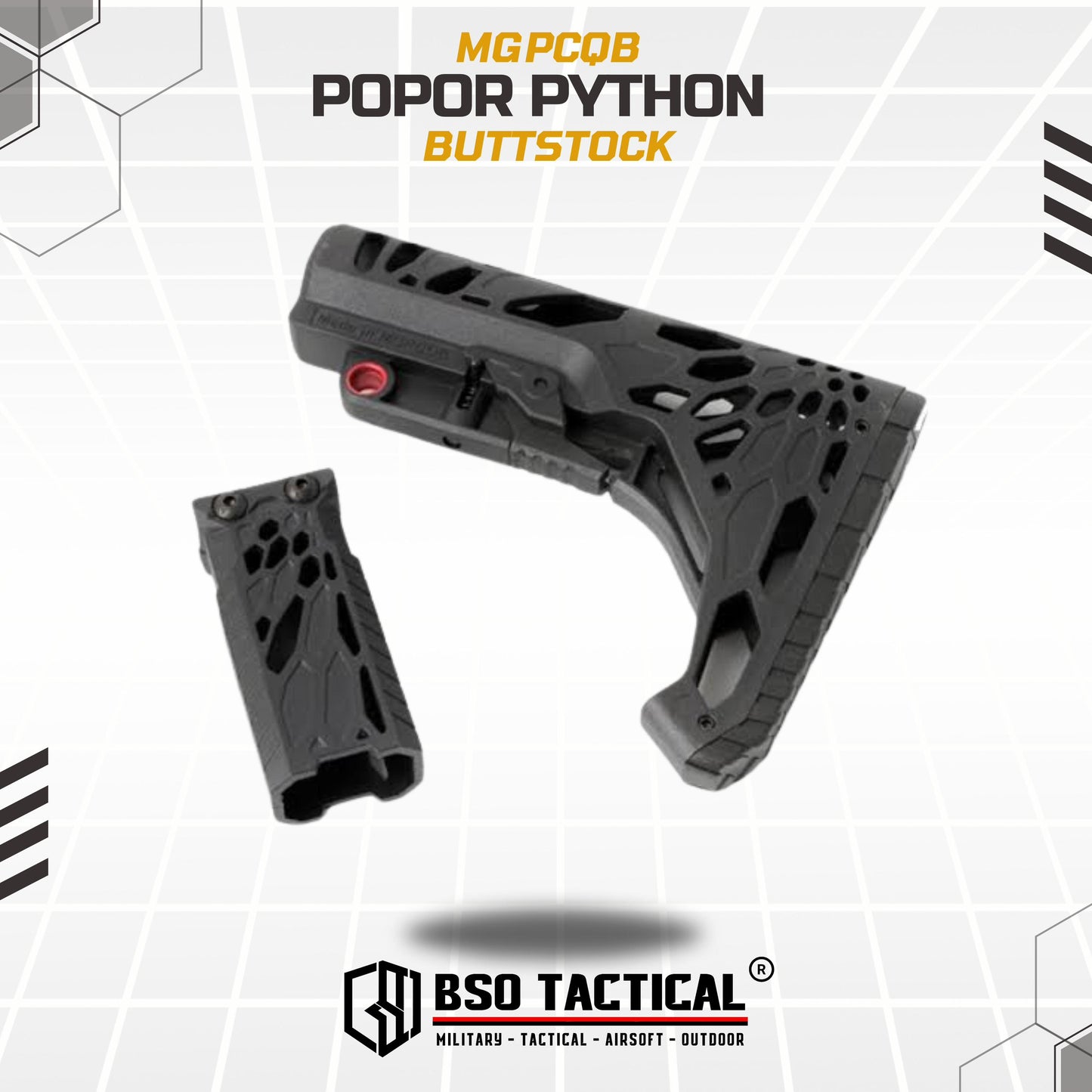 Popor Tactical Python Buttstock Nylon Stock AEG WGG Adjustable