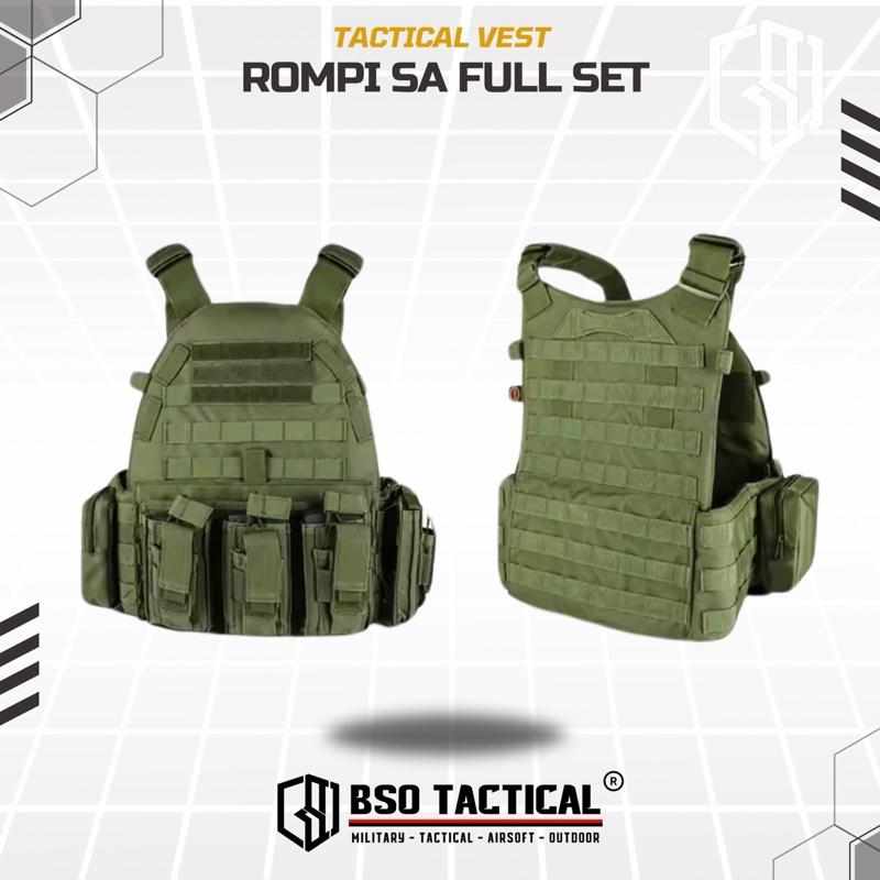 Rompi Outdoor Sport SA Vest Protection Body Armour Combat Full Set Outdoor