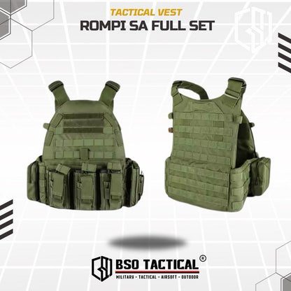 Rompi Outdoor Sport SA Vest Protection Body Armour Combat Full Set Outdoor