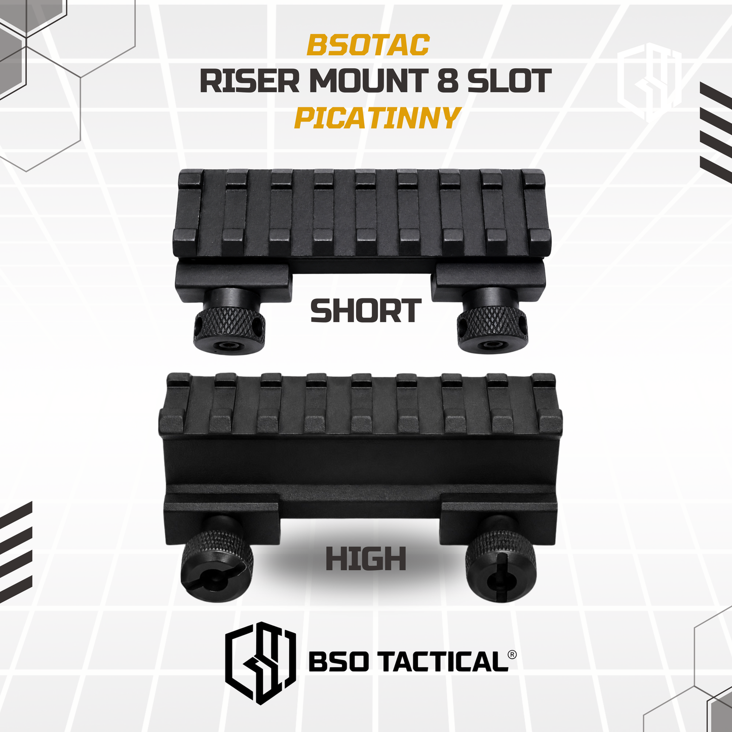 Riser Mount Picatinny Low High Profile CNC for Optic Scope Mounting Peninggi Rail