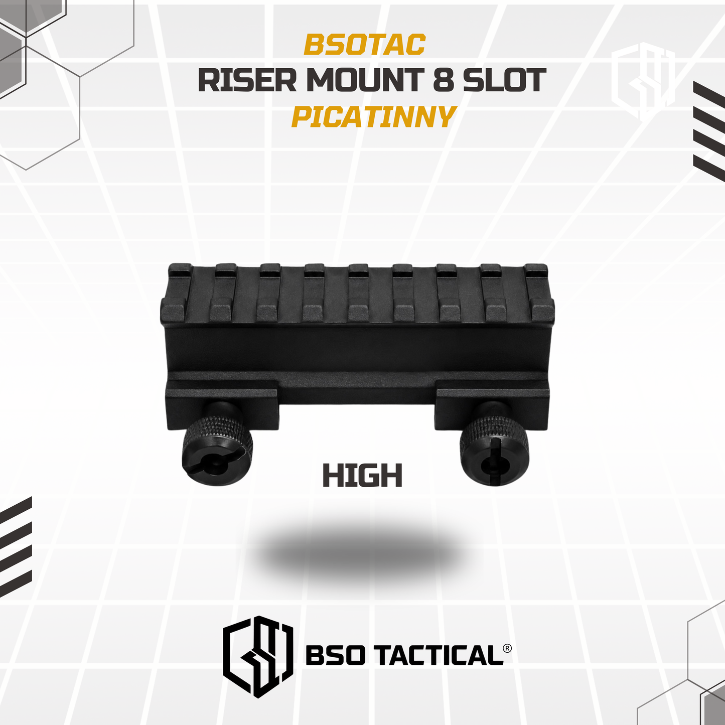 Riser Mount Picatinny Low High Profile CNC for Optic Scope Mounting Peninggi Rail