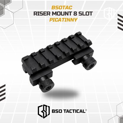 Riser Mount Picatinny Low High Profile CNC for Optic Scope Mounting Peninggi Rail