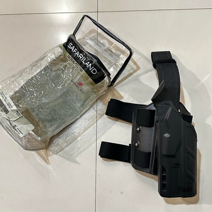 Safariland Holster Tactical 7384 ALS/SLS GL Series 17/22 with Flashlight Drop Leg Double Strap Left Hand ORIGINAL