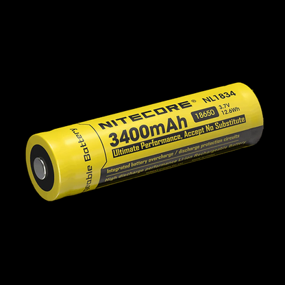 NITECORE Rechargeable 18650 Li-ion Battery 3400mAh 3.7V NL1834 ORI
