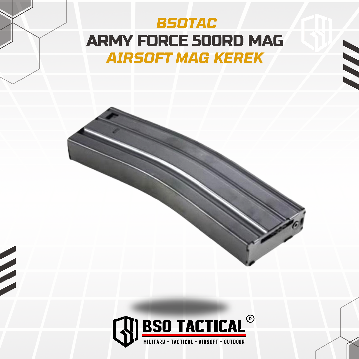 Magazine Kerek Army Force 500rds High Capacity Full Metal Mag Hi Cap