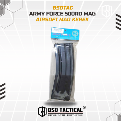 Magazine Kerek Army Force 500rds High Capacity Full Metal Mag Hi Cap