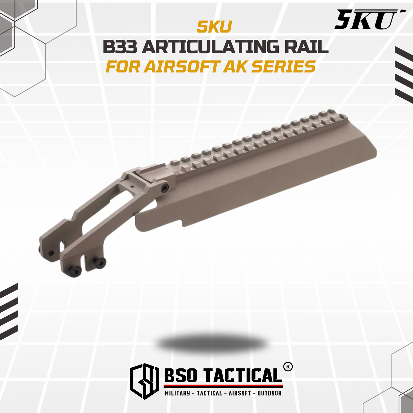 5KU B33 Articulating Rail AK Top Dust Cover Zenitco Style for Optic