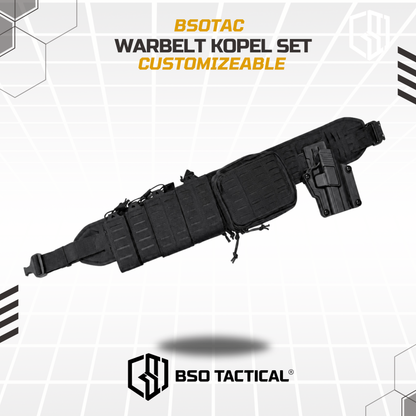 Kopel Tactical Battle Belt Modular Set with Multifungsi Pouch Warbelt Customizeable