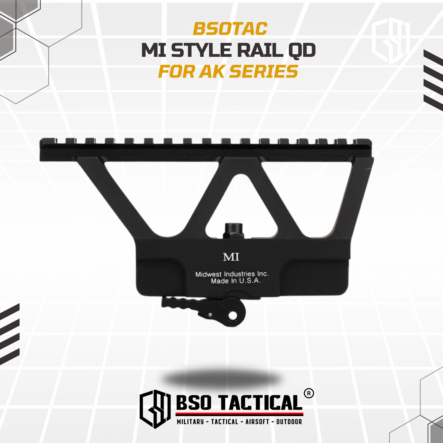 Tactical Rail Mount AK MI Style Quick Detach Full Metal for AK Series for Optics