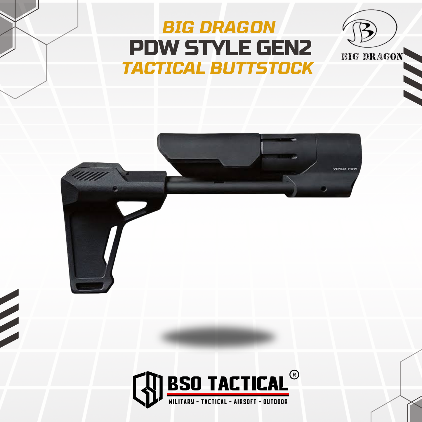Popor Tactical SI PDW Gen 2 Airsoft Buttstock AEG GBBR Marking Set