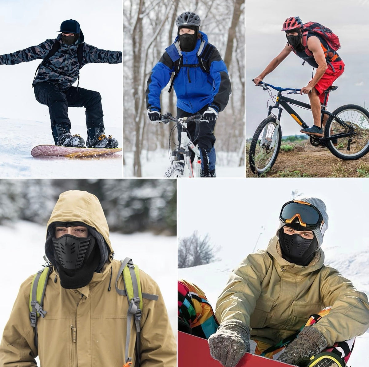 Masker Outdoor Anti Debu Thermal with Filter Mask Full Face Protection Multifungsi