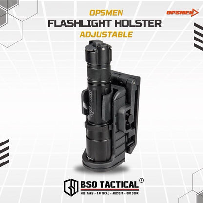 Opsmen Tactical Adjustable Flashlight Holster Outdoor Gear Baton Holder OA001