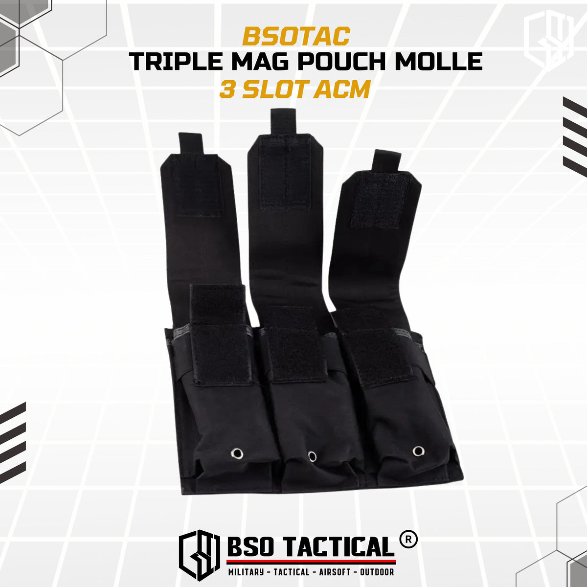 Triple Mag Pouch 3 Slot Magazine 556 Molle