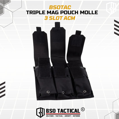 Triple Mag Pouch 3 Slot Magazine 556 Molle
