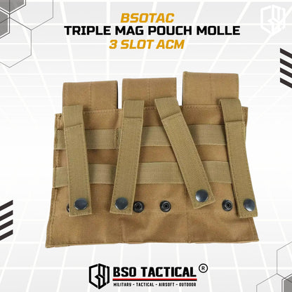 Triple Mag Pouch 3 Slot Magazine 556 Molle