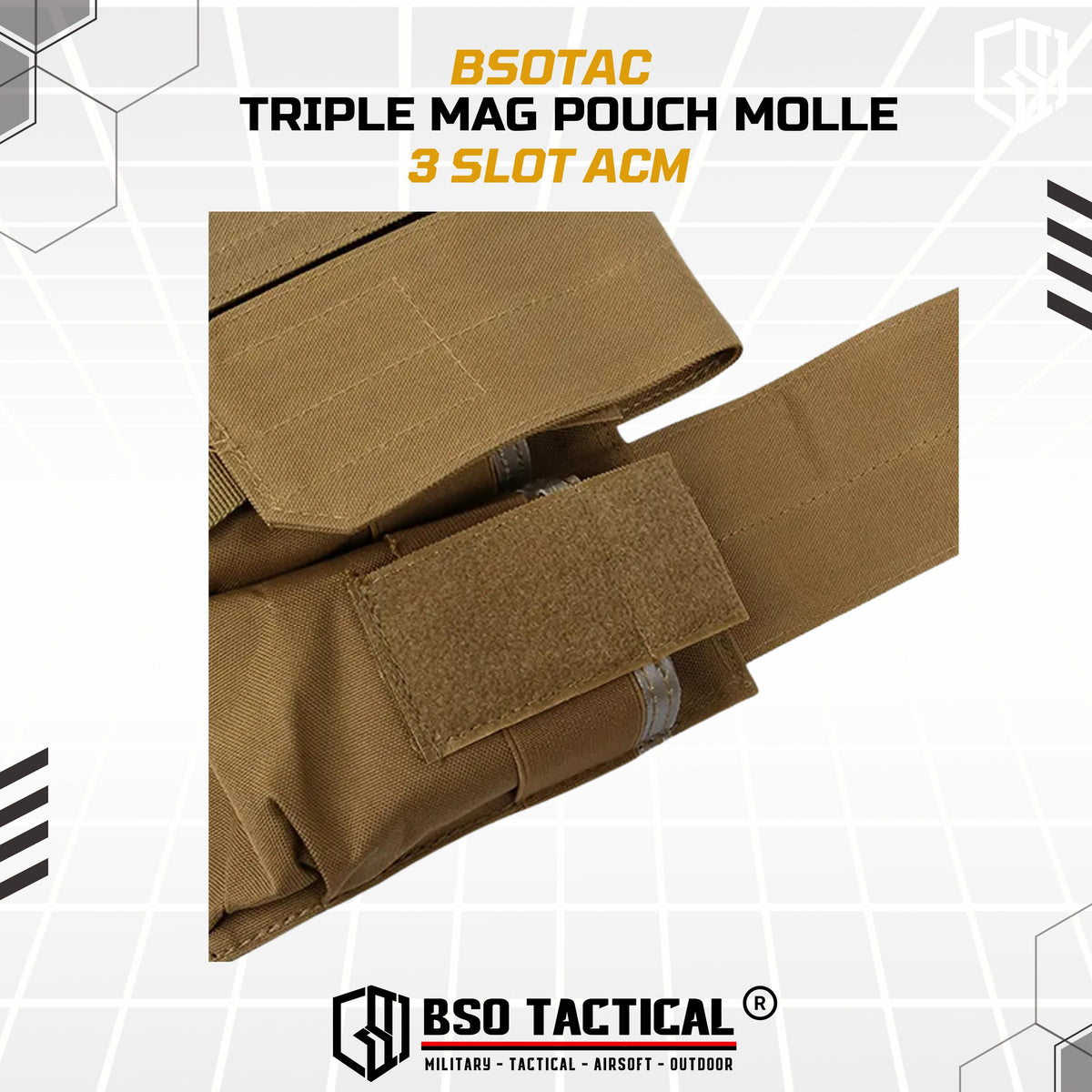 Triple Mag Pouch 3 Slot Magazine 556 Molle