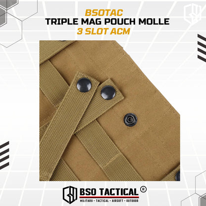 Triple Mag Pouch 3 Slot Magazine 556 Molle
