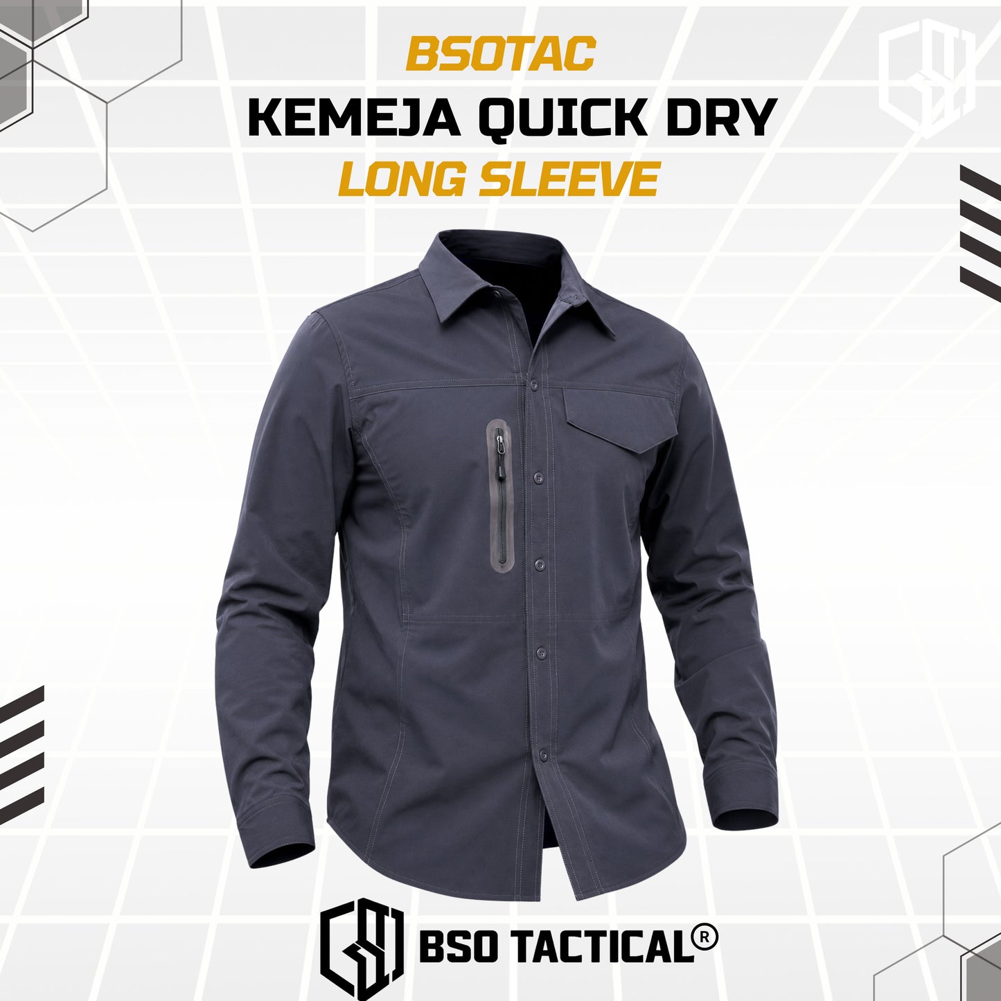 Kemeja Parasut Tactical Quick Dry Combat Long Sleeve Shirt Outdoor Casual Pria