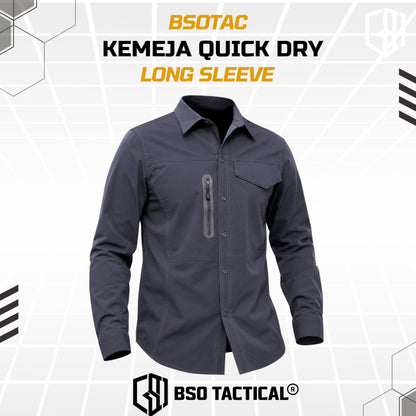 Kemeja Parasut Tactical Quick Dry Combat Long Sleeve Shirt Outdoor Casual Pria