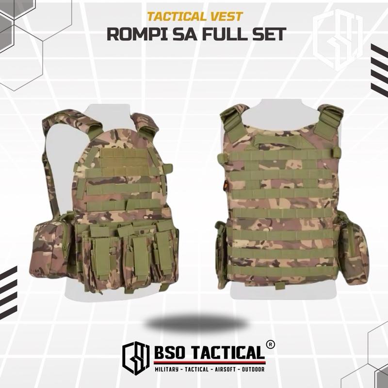 Rompi Outdoor Sport SA Vest Protection Body Armour Combat Full Set Outdoor