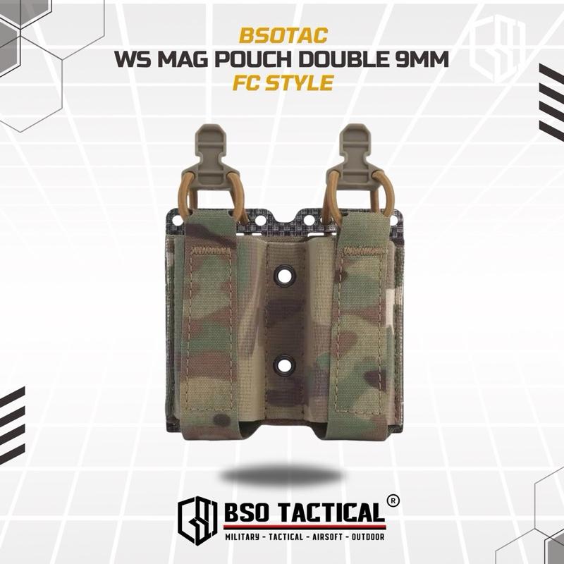 WS Double Pouch FC Style Molle System for 9mm Tactical Dual Slot for MG Flashlight EDC Gear Outdoor