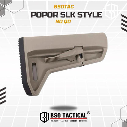BD Tactical Popor SL Style For Airsoft AEG GBBR WGB Polymer Buttstock