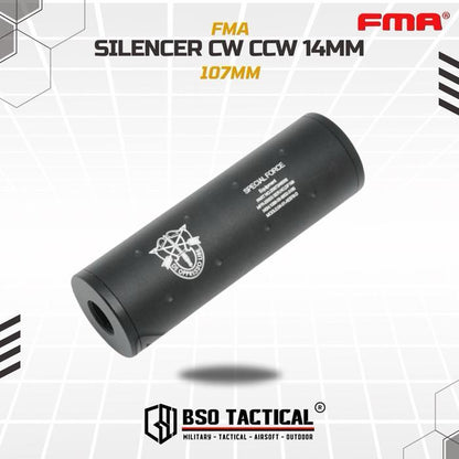 FMA Airsoft Silencer 107mm 14mm CW CCW Full Metal
