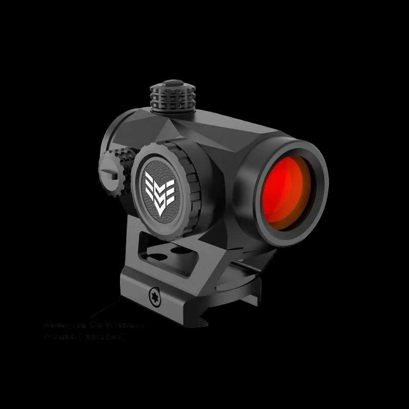 Swampfox Liberator II Red Dot sight with BSO Tactical branding on a geometric patterned background