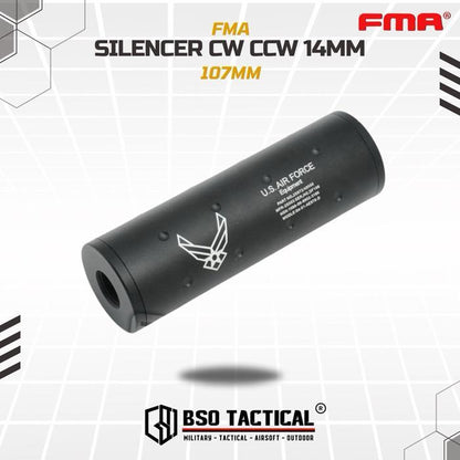 FMA Airsoft Silencer 107mm 14mm CW CCW Full Metal
