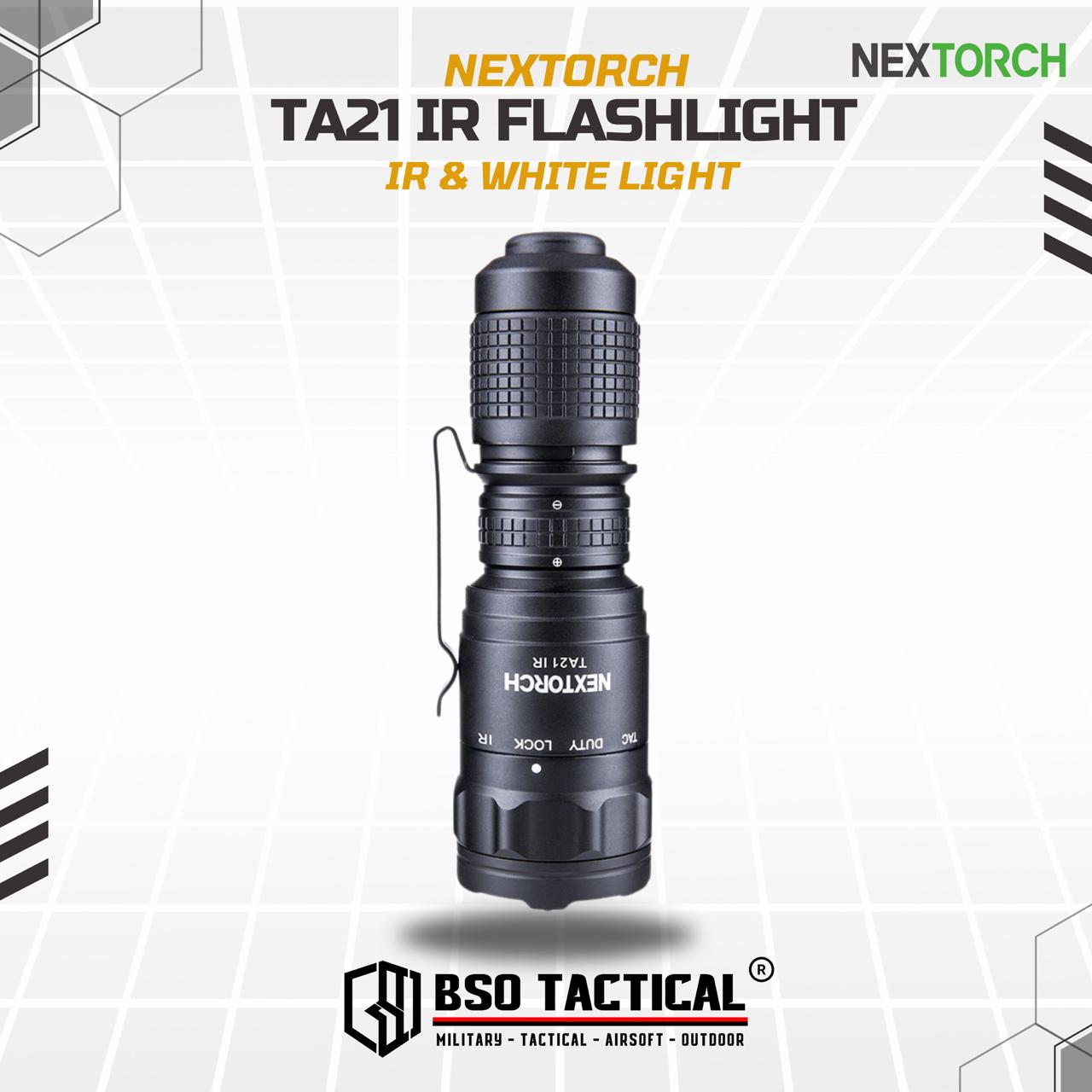 Senter NEXTORCH 1300 Lumens TA21 IR Pocket Carry Flashlight Dual Light IR & White Light ORIGINAL