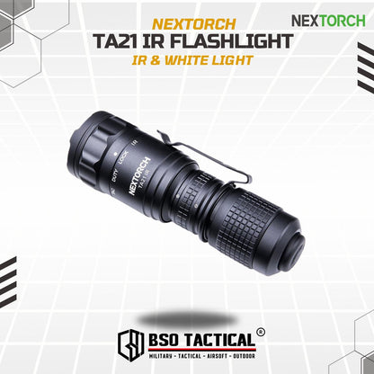 Senter NEXTORCH 1300 Lumens TA21 IR Pocket Carry Flashlight Dual Light IR & White Light ORIGINAL