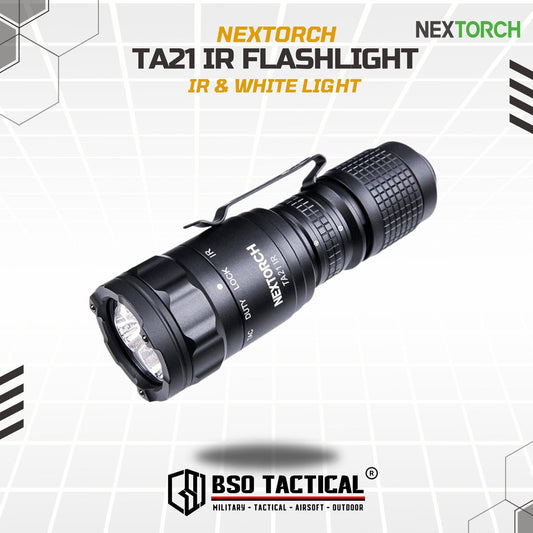 Senter NEXTORCH 1300 Lumens TA21 IR Pocket Carry Flashlight Dual Light IR & White Light ORIGINAL