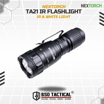 Senter NEXTORCH 1300 Lumens TA21 IR Pocket Carry Flashlight Dual Light IR & White Light ORIGINAL