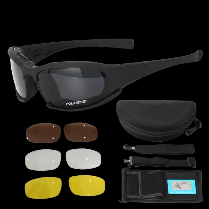 Kacamata Outdoor Daisy X7 Tactical Sunglasses 4 Lens