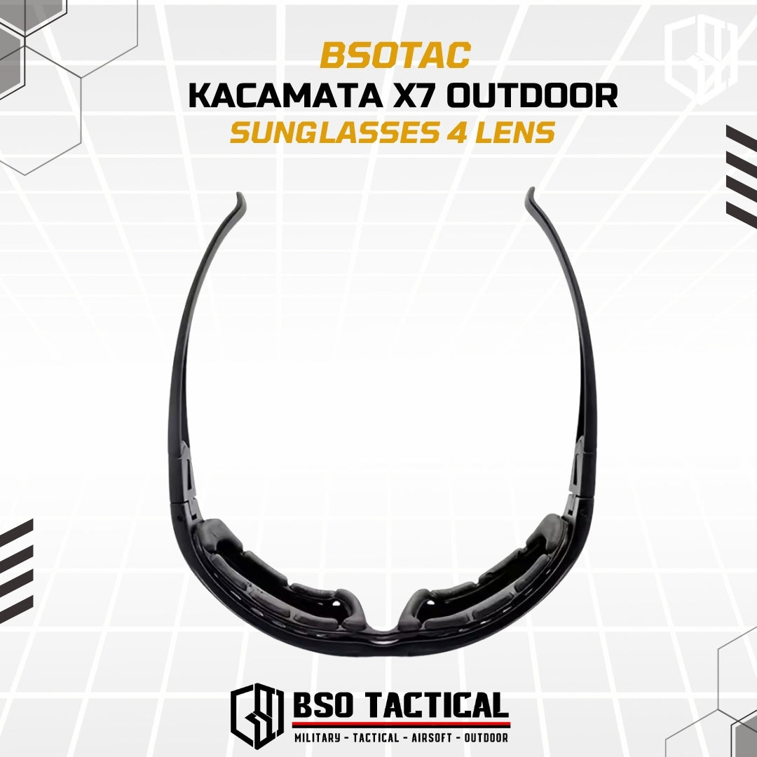 Kacamata Outdoor Daisy X7 Tactical Sunglasses 4 Lens