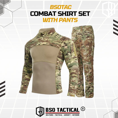 New Combat Shirt Tactical Pants Outdoor Camoflage Long Sleeve Celana Sport Set
