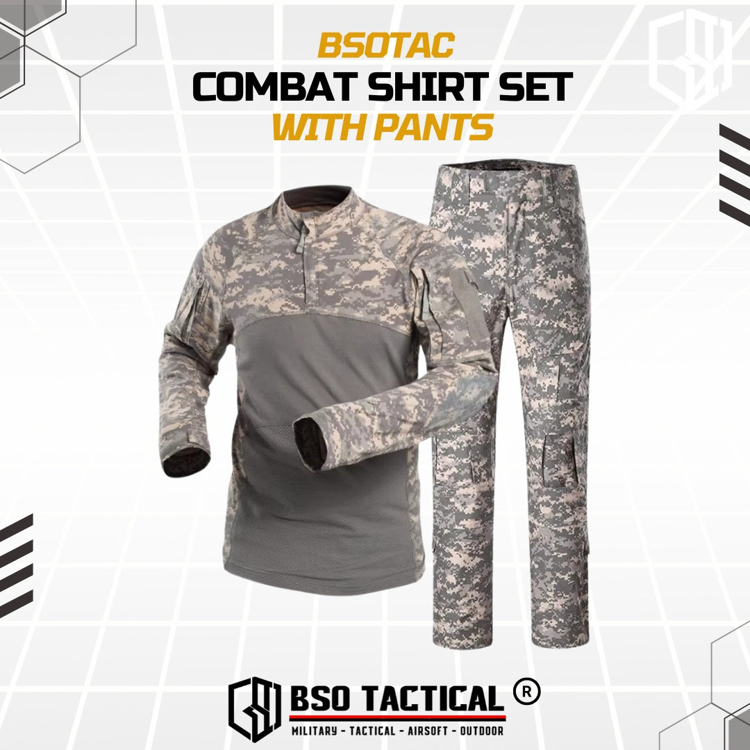 New Combat Shirt Tactical Pants Outdoor Camoflage Long Sleeve Celana Sport Set