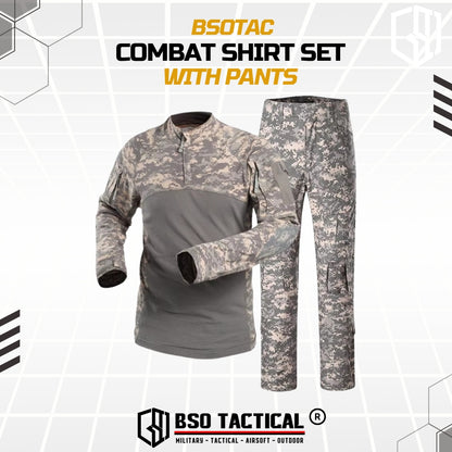 New Combat Shirt Tactical Pants Outdoor Camoflage Long Sleeve Celana Sport Set