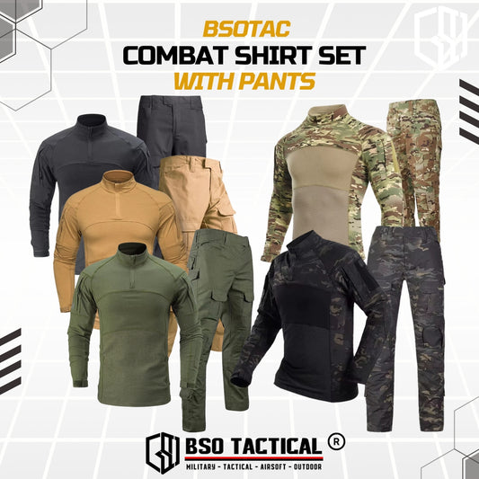 New Combat Shirt Tactical Pants Outdoor Camoflage Long Sleeve Celana Sport Set