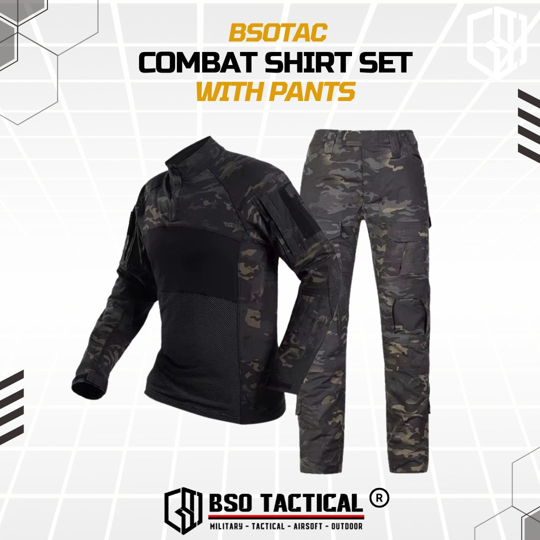 New Combat Shirt Tactical Pants Outdoor Camoflage Long Sleeve Celana Sport Set