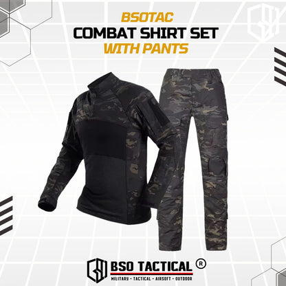 New Combat Shirt Tactical Pants Outdoor Camoflage Long Sleeve Celana Sport Set