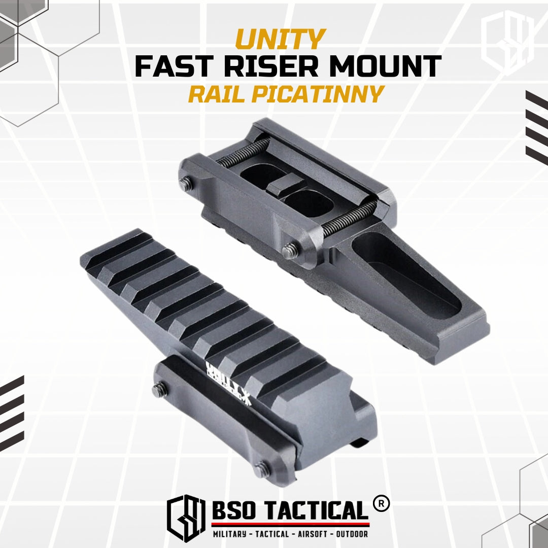 Unity Tactical FAST Style Riser Mount Picatinny Rail for Optic Sight