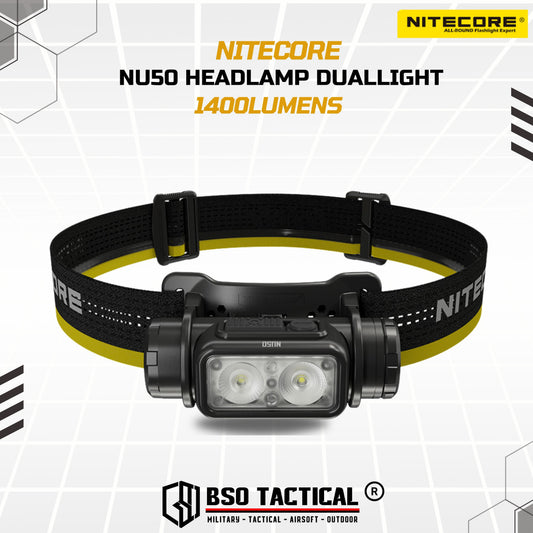 NITECORE NU50 Senter Kepala Headlamp Duallight IP68 1400LM 4000Mah - ORIGINAL