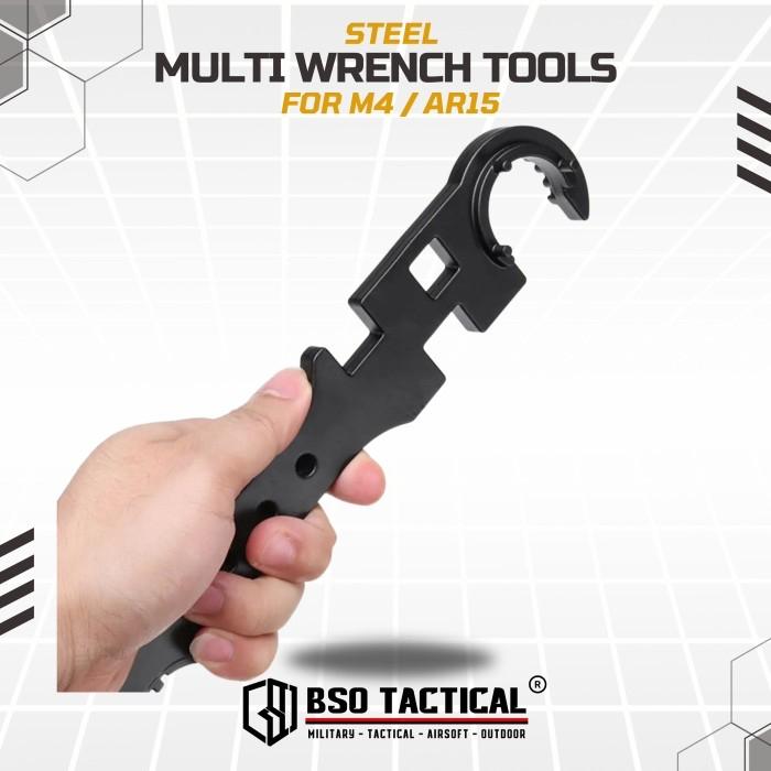 Kunci Serbaguna Tools Delta Ring Barrel Nut Buffer Tube Wrech Steel Material