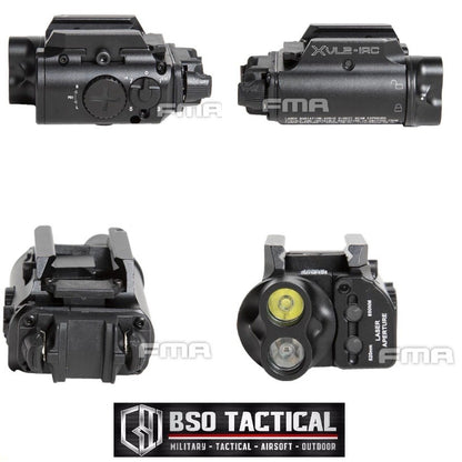 FMA Tactical Flashlight SF XVL2 IRC LED Light Red Laser Metal
