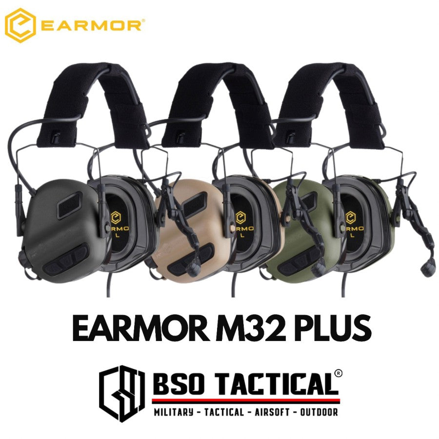 Earmor M32 PLUS Outdoor Headset Hearing Protector 2024 Version Earmuffs Headphone with Microphone Communication