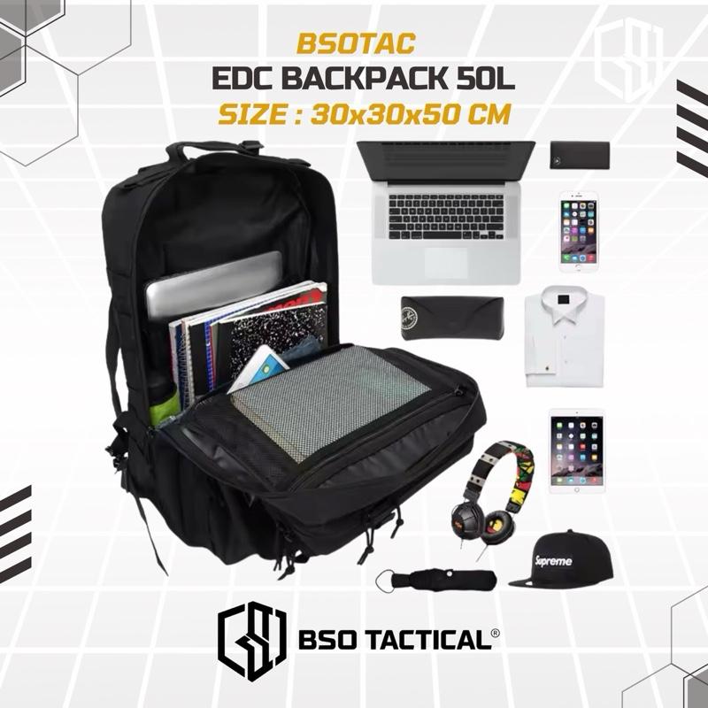 Tas Ransel Olahraga EDC 50L Backpack Outdoor Tactical Daily Bag Molle Multi Storage Gym Hyrox Camping Hiking 914