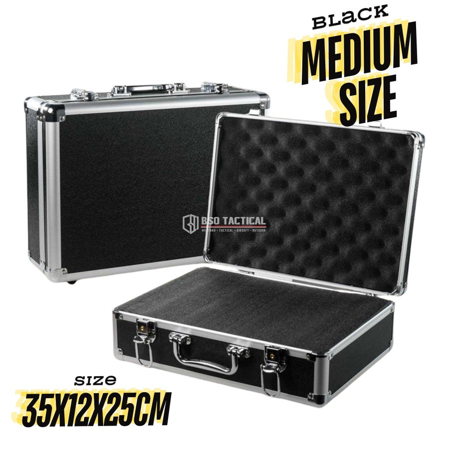 Koper Portable Multifungsi Alumunium Safety Tool Box with Key Precut Foam Case
