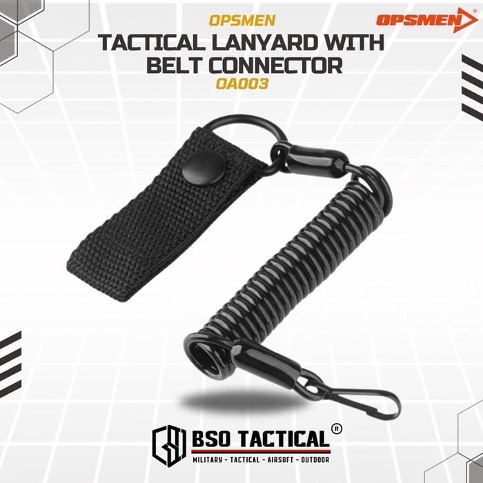 OPSMEN Flashlight Lanyard Spiral Sling Tali Senter with Belt Connector OA003